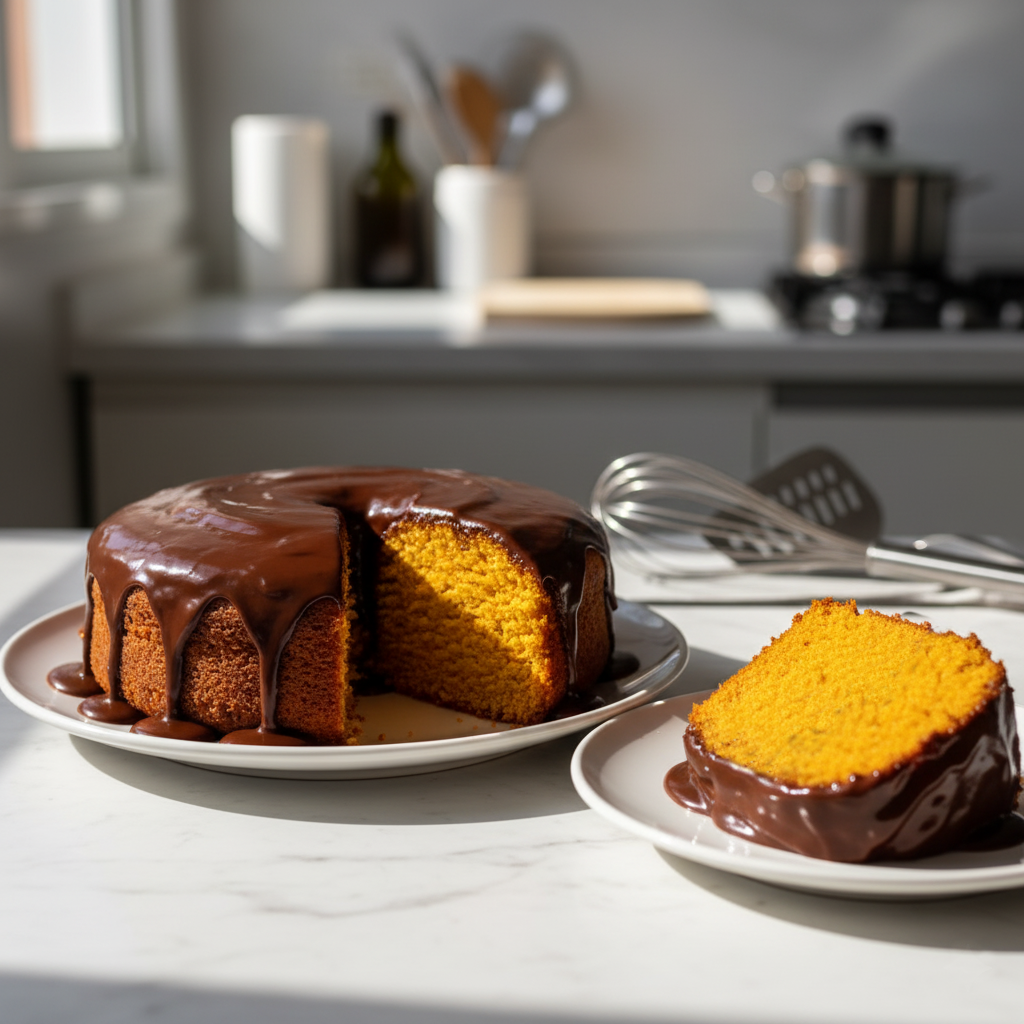 Bolo de Cenoura com Cobertura